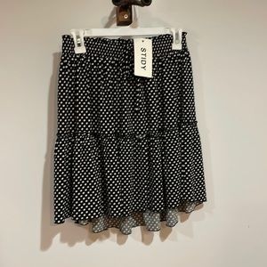 Dotted Print Mini Skirt